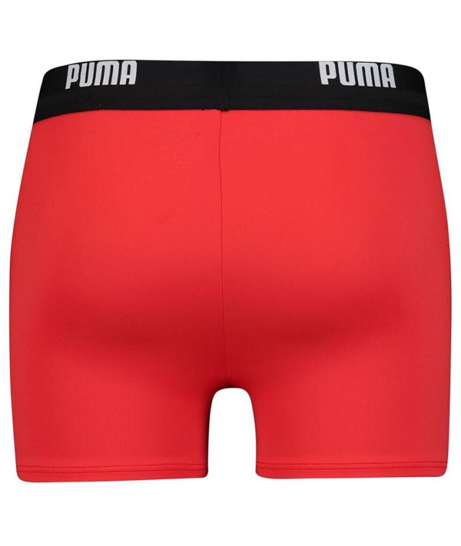 Banador Puma Logo Swim Trunk 1p Hombre rojo