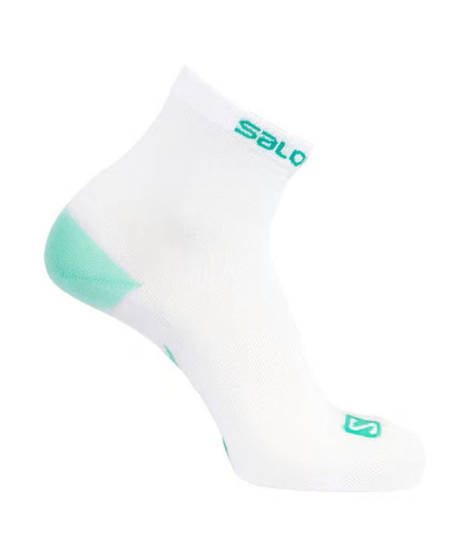 Calcetines Salomon Casual Sneakers Ankle White Turquoise Mujer