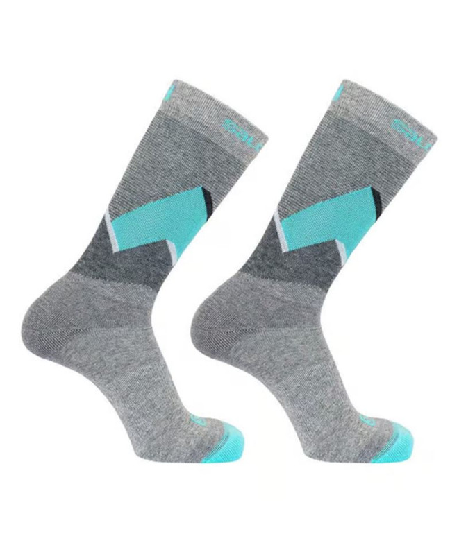 Meias Mountain Socks Salomon Outline Prism Ankle Ankle Pack 2 Medium Grey