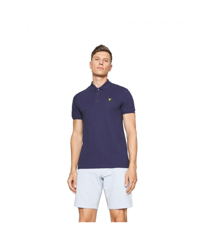 Polo Lyle & Scott V1-Plain Homme Marine