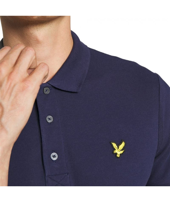Polo Lyle & Scott V1-Plain Homme Marine
