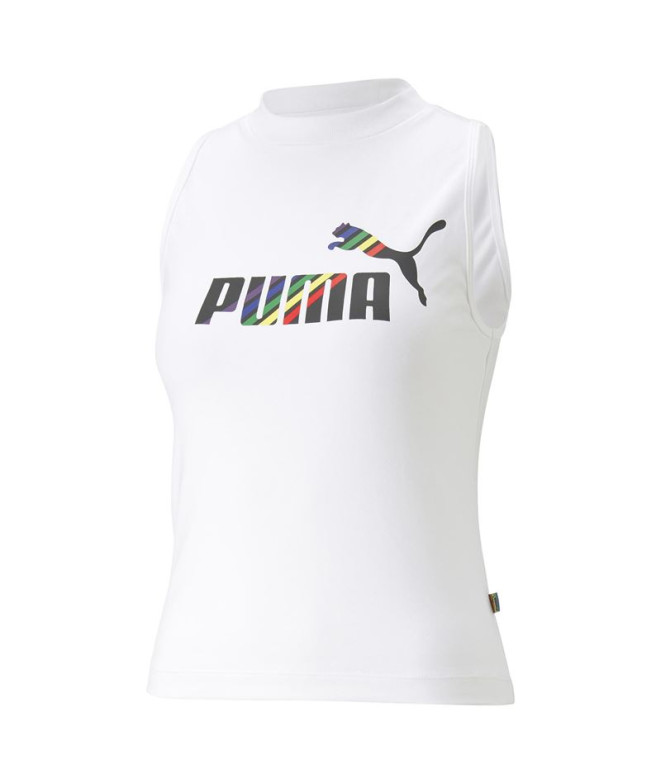 Puma Ess+ Love Is Love Sl T-Shirt Femme Blanc
