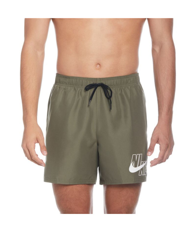 Fato de banho de Praia e piscina Nike 5" Volley Short Homem Verde verde