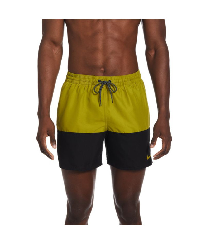 Fato de banho de Praia e piscina Nike 5" Volley Short Homem Amarelo musgo e preto