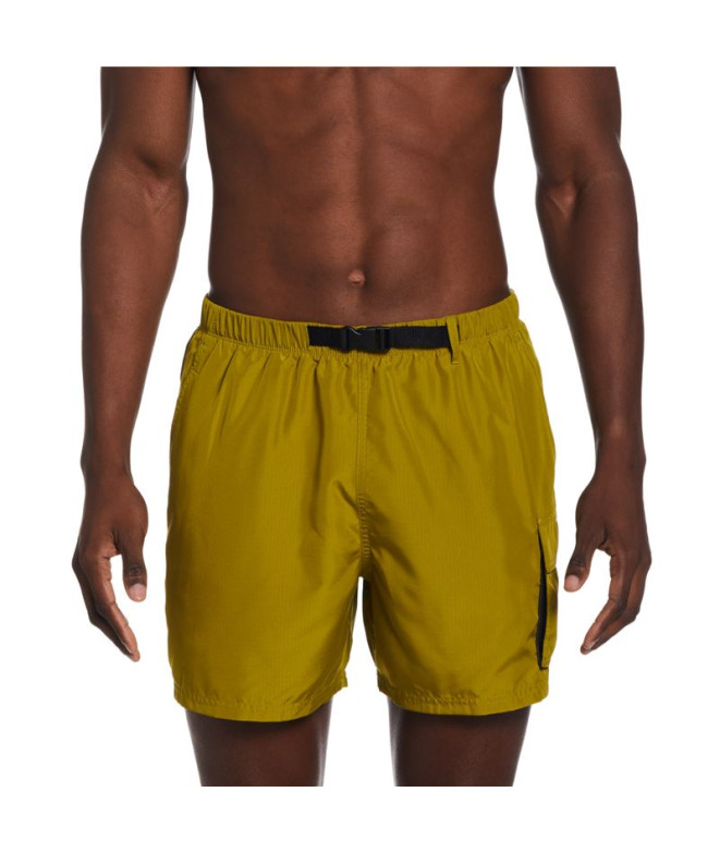 Fato de banho de Praia e piscina Nike 5" Volley Short Homem Amarelo musgo