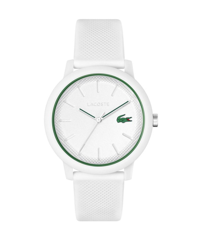 Relógio de 3 ponteiros, Lacoste Caixa TR90 branca mate de 42 mm