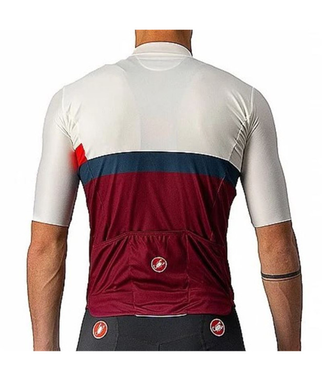 Maillot A Blocco Marfil/Rj/Az/Burdeos