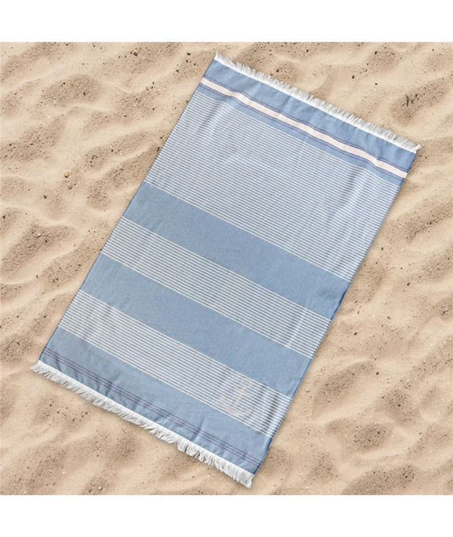 Toalla Fouta Rizo Secaneta 95 X 160 Soguin Azul