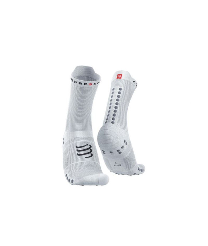 Chaussettes de Running Compressport Pro Racing v4.0 Run High White