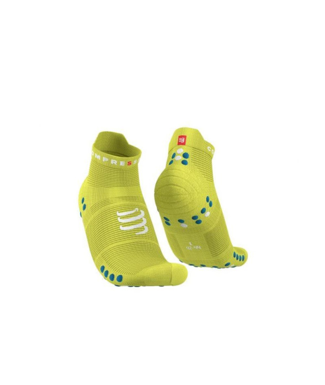 Chaussettes de running Compressport Pro Racing v4.0 Run Low Primerose