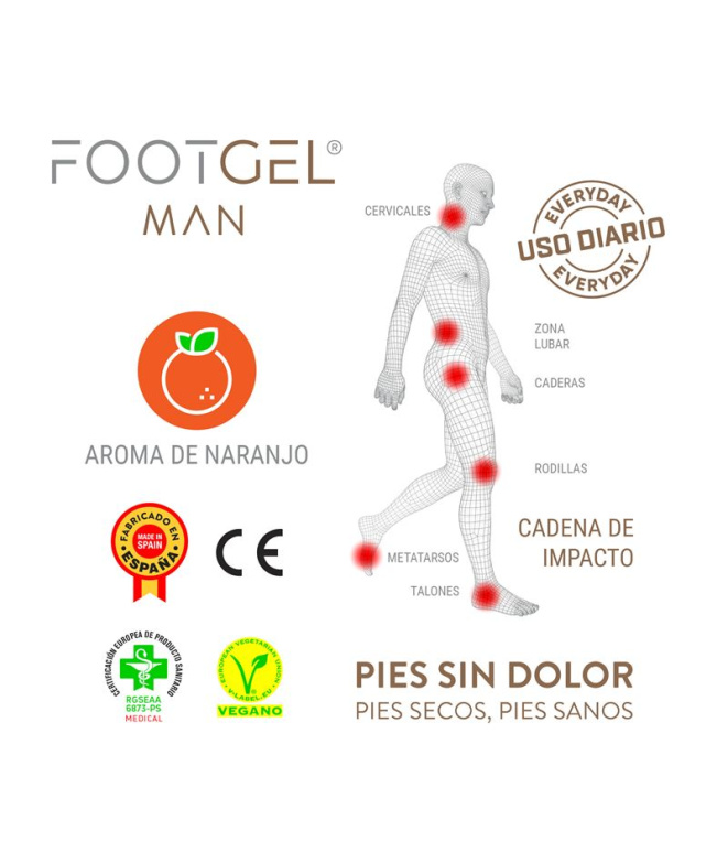 Modelo Footgel Daily Use Laranja