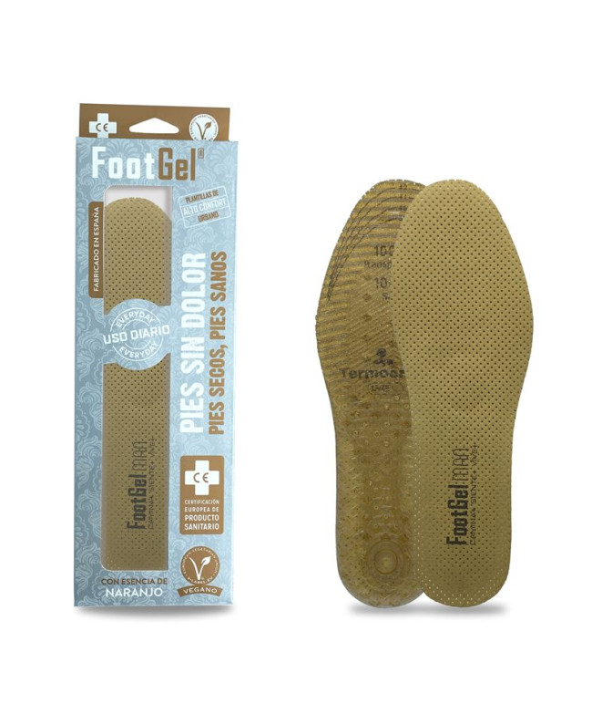 Palmilha Footgel Utilização diária laranja 43-46