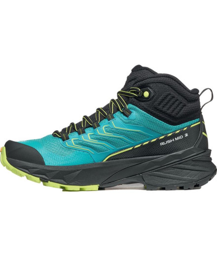 Botas de Montagne Scarpa Rush 2 Mid Gore-Tex Blue Lime Femme 2