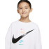Sweatshirt Nike Fleece Boxy Filles Blanc