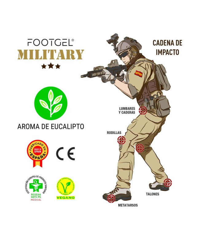 Modelo Eucalipto Footgel militar e policial
