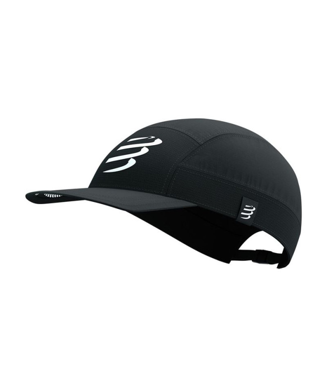 Casquette de running Compressport 5 Panel Light Black