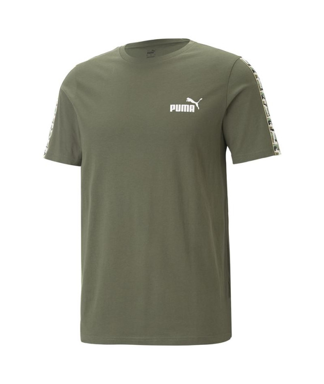 Puma Ess Tape Camo Green Moss T-Shirt