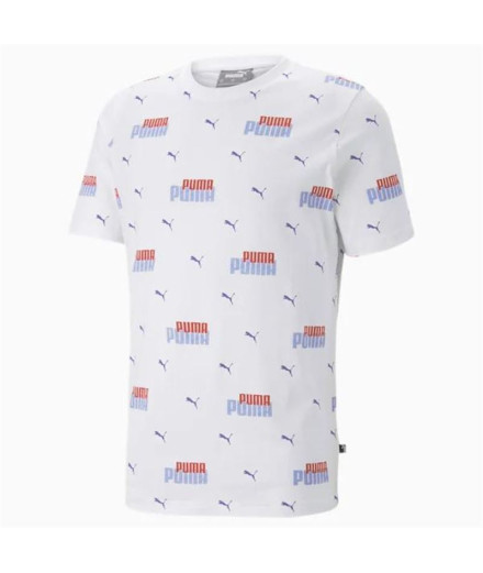 T-shirt Puma Ess+ Logo Power Aop White