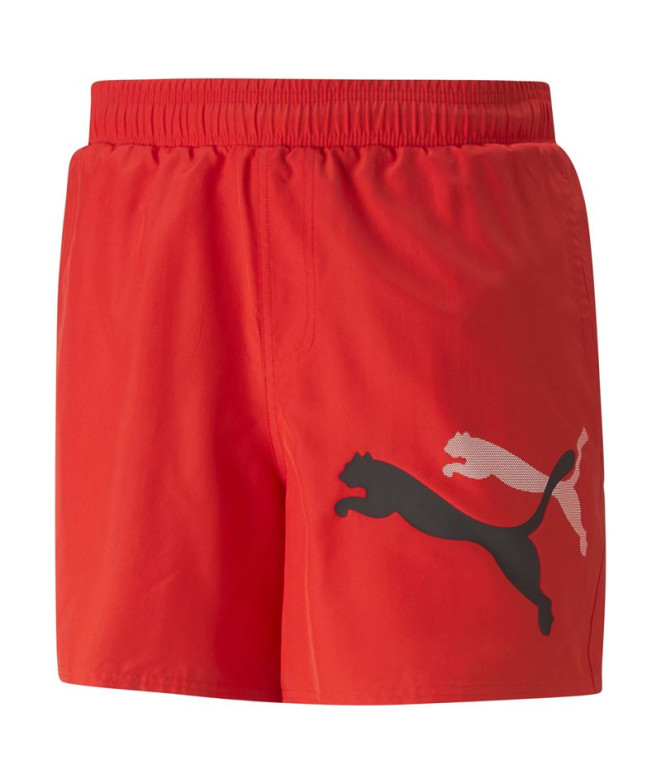 Calças Puma Ess+ Logo Power Cat For All Time Vermelho