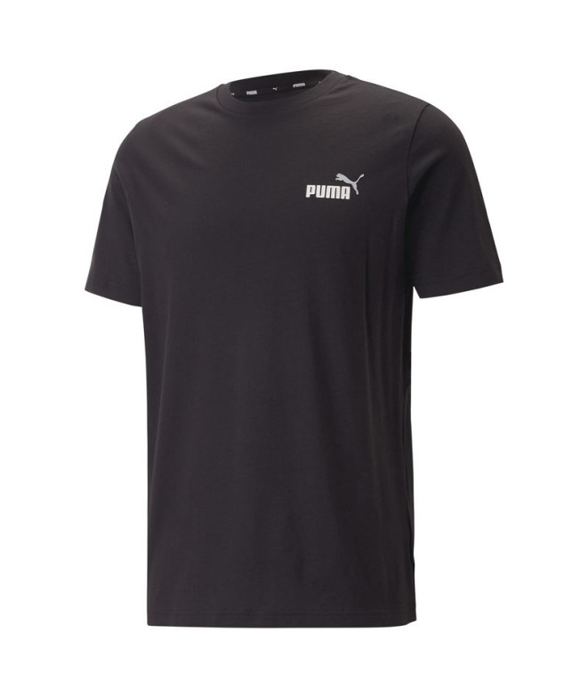 Puma Ess+ 2 Col Small Log Men's Black T-Shirt Black