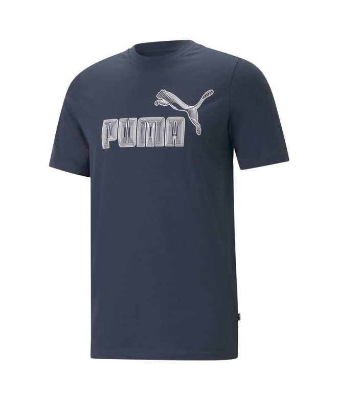 Camiseta Puma Graphics No. 1 Logo Azul Marino