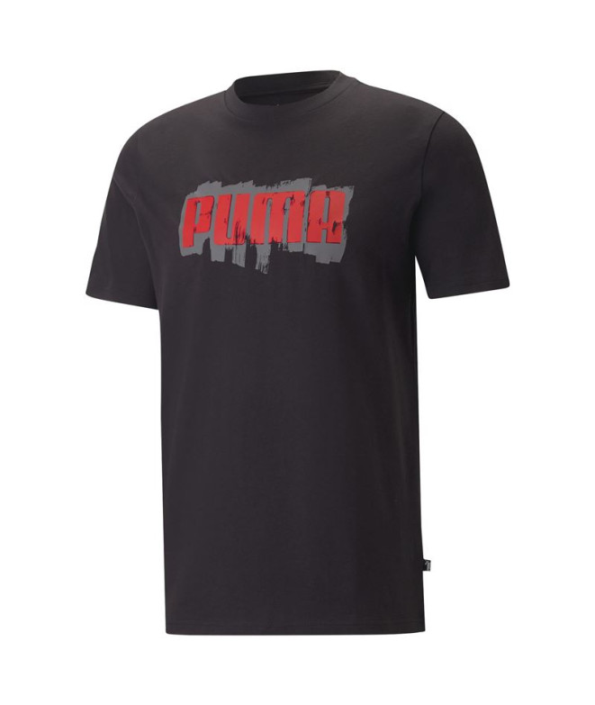 Camiseta Puma Graphics Wordin Hombre Negro