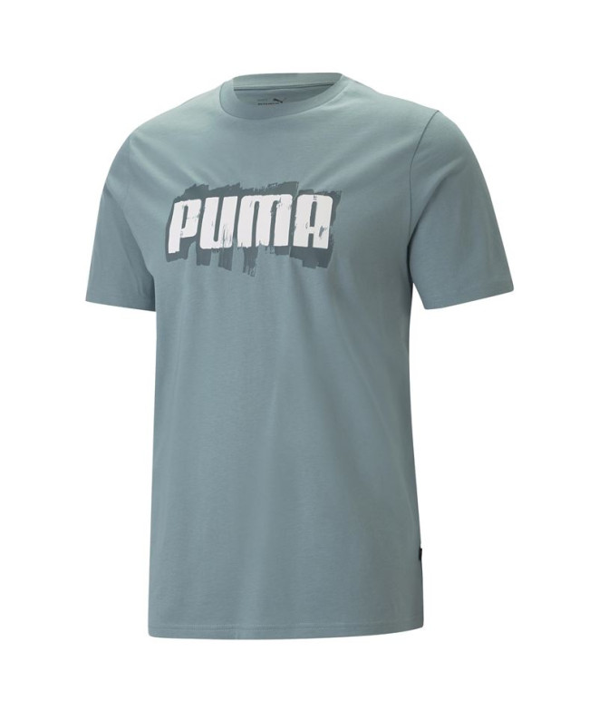 Camiseta Puma Graphics Wordin Hombre Aguamarina