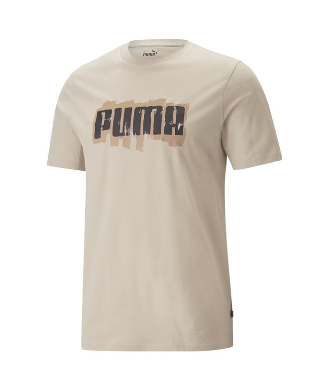 Camiseta Puma Graphics Wordin Hombre Beige