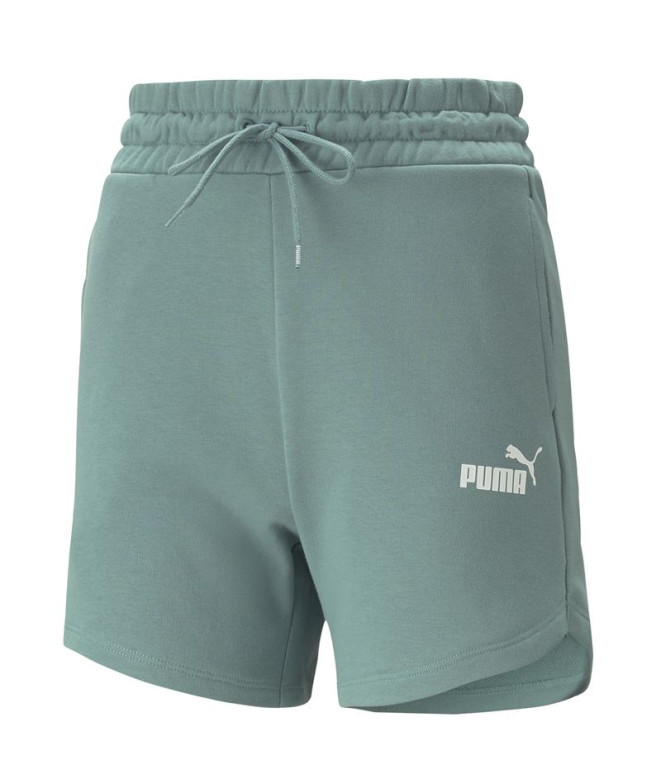 Calças Puma Ess 5" cintura alta Sh Adriatic para mulher