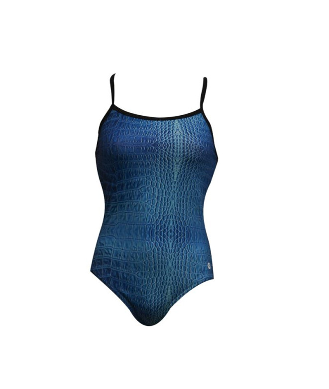 Fato de banho RAS Skin Active Back Blue para mulher