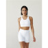 Born Living Yoga Shorts Colette Branco para mulher