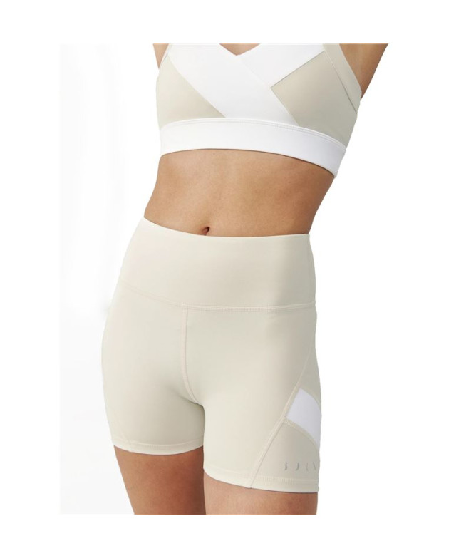 Born Living Yoga Layna Shorts Light Stone/White Mulher