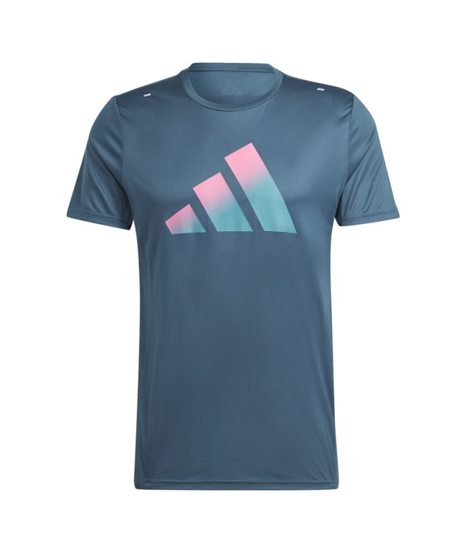 Camiseta de Running adidas Run Icons 3 Bar Hombre