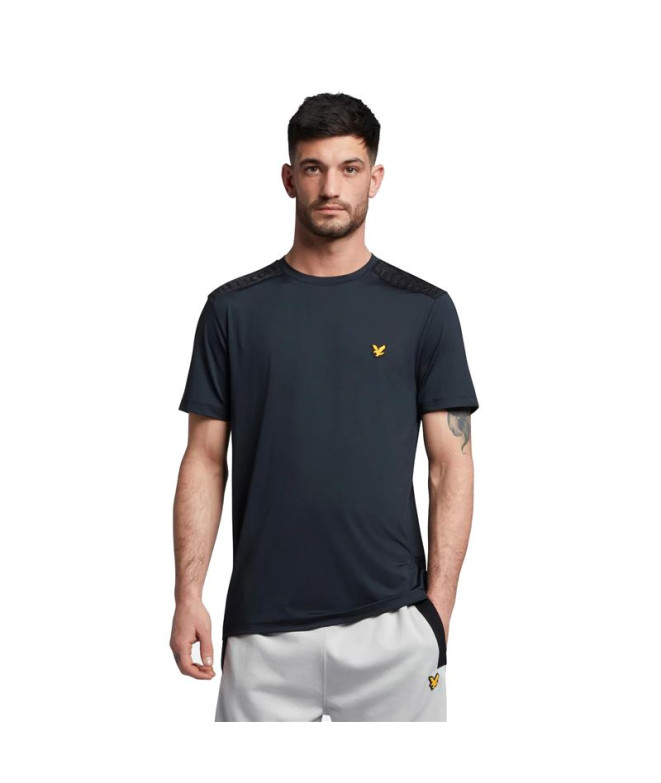 T-shirt Lyle & Scott Sp1-Shoulder de marca para homem Preto