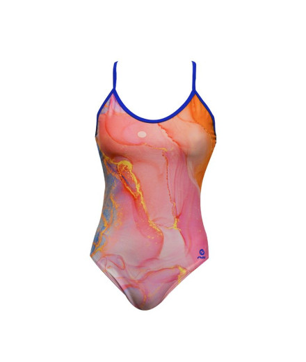 Bañador de Natación RAS Marble Active Back Multicolor Mujer