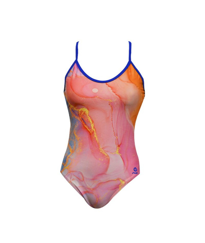 Bañador de Natación RAS Marble Active Back Multicolor Mujer