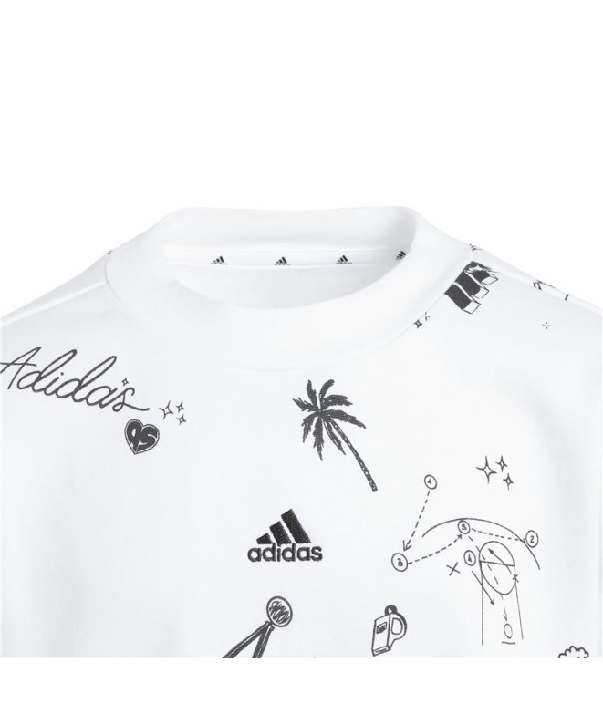 Sweat adidas Jg Bluv Q3Sweat Fille