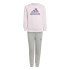 Fato de treino adidas Lk Bos Jog Fleece Infantil Rosa