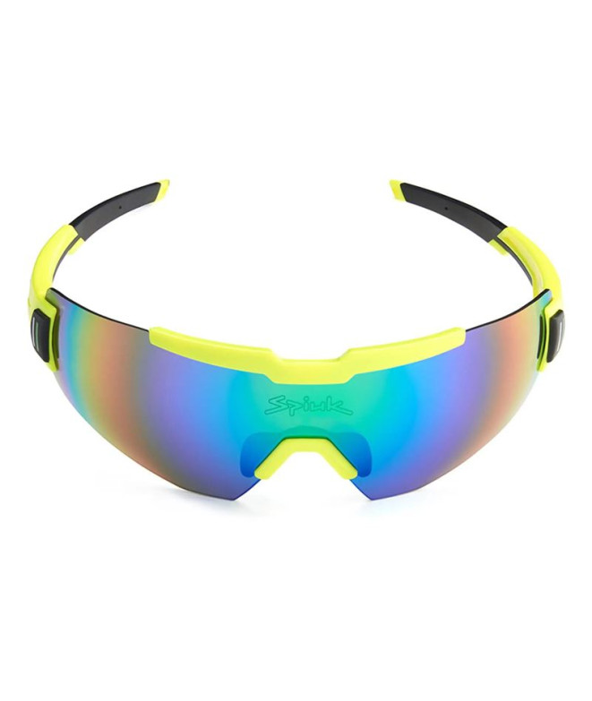 Cyclisme Spiuk Lunettes de protection Profit Lens Mirror Green Yellow Fluor Green