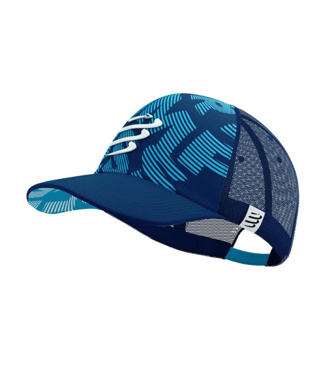 Boné Running Compressport Trucker Estate Azul