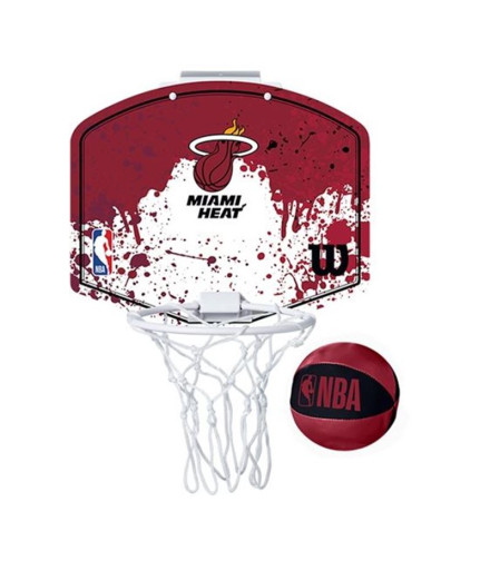 Cesta de Basquetebol Wilson Mini Hoop da Equipa Nba Mia Heat Cesta de Basquetebol Wilson Mini Hoop da Equipa Nba Mia Heat