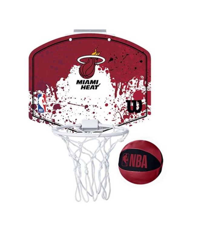 Cesta de Basquetebol Wilson Nba Team Mini Hoop Mia Heat