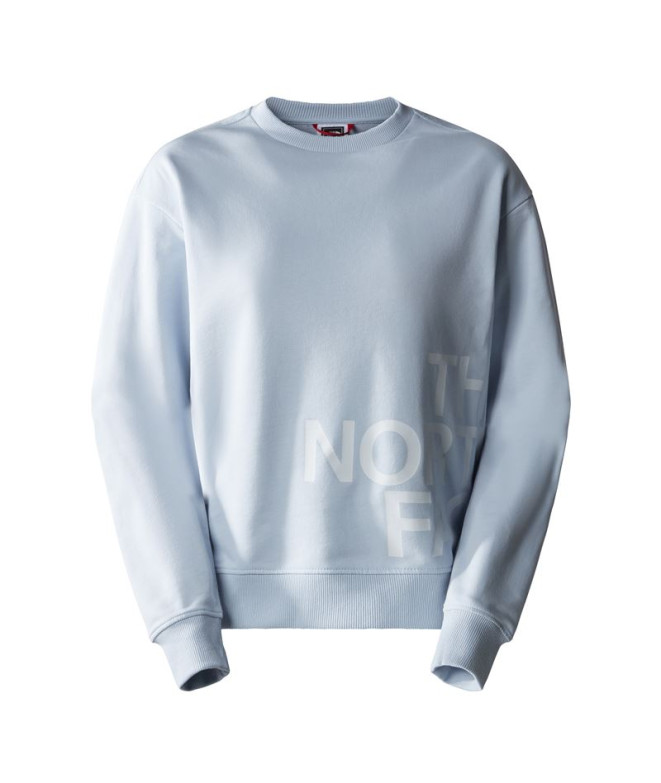 Sweat The North Face Blown Up Logo Crew Pervenche poussiéreuse Femme