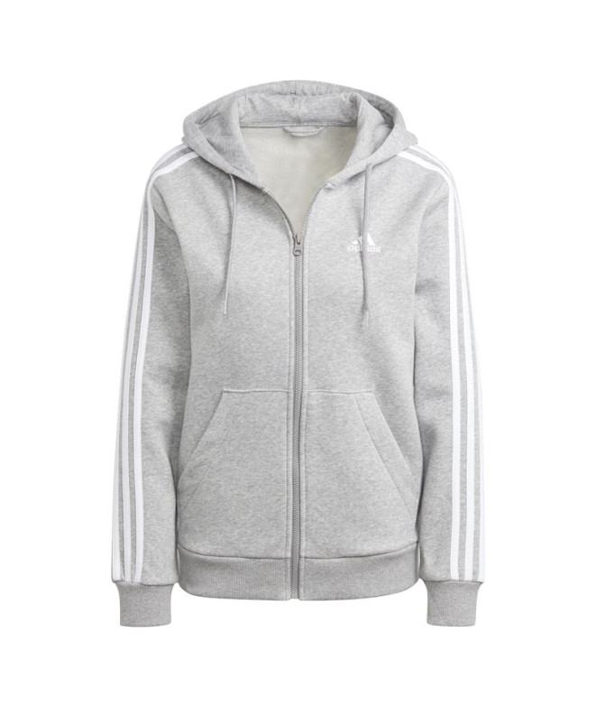 Casaco adidas 3 Stripes Fleece Hoodie Mulher