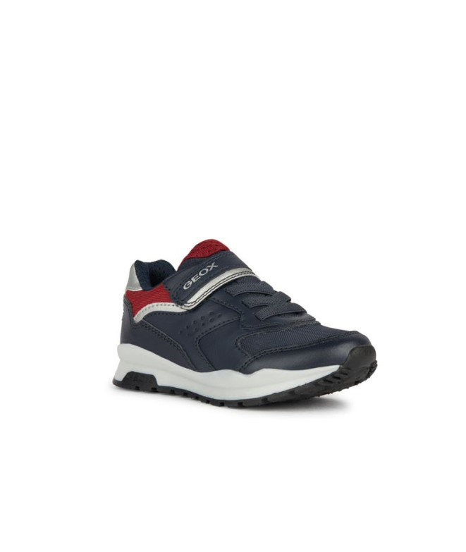 Zapatillas Geox Pavel Infantil Navy/Rojo