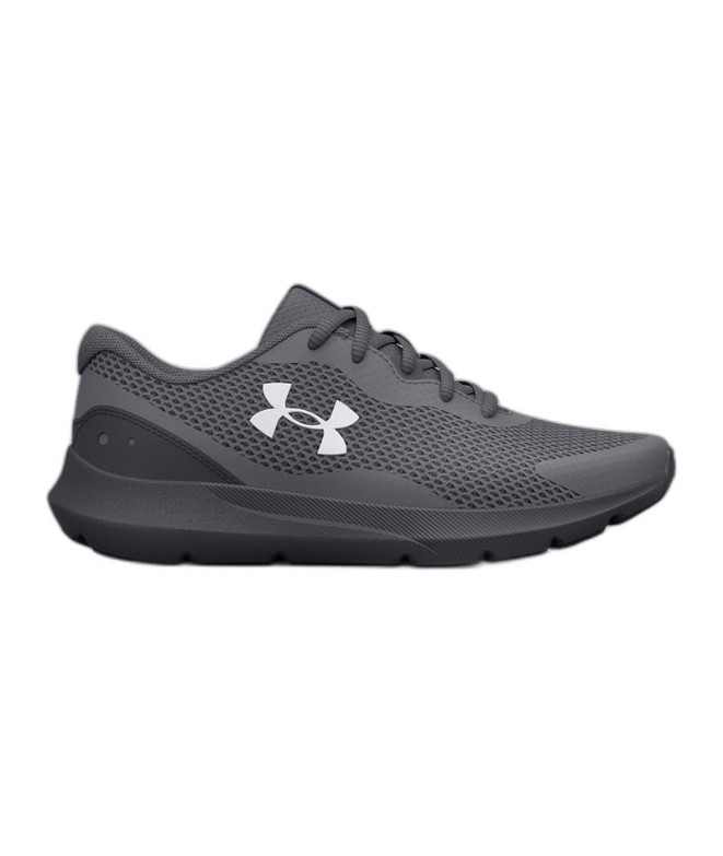 Chaussures par running Under Armour Grade School UA Surge 3 Grey Enfant