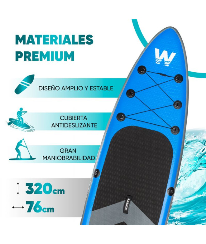 Table de Paddle surf Gonflable Winvey Bleu