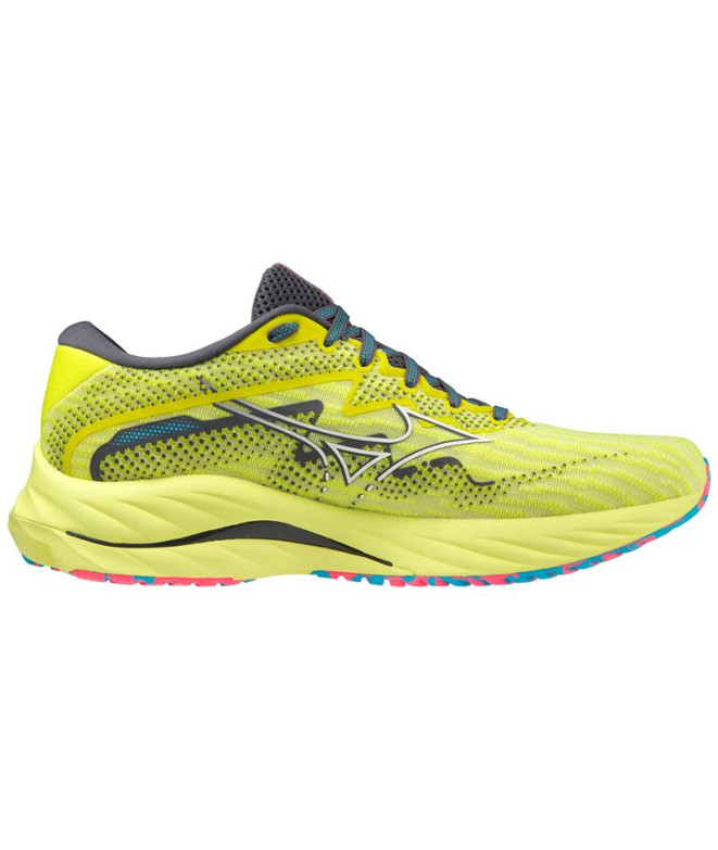 Chaussures Running Mizuno Rider de la vague 27 jaune Homme