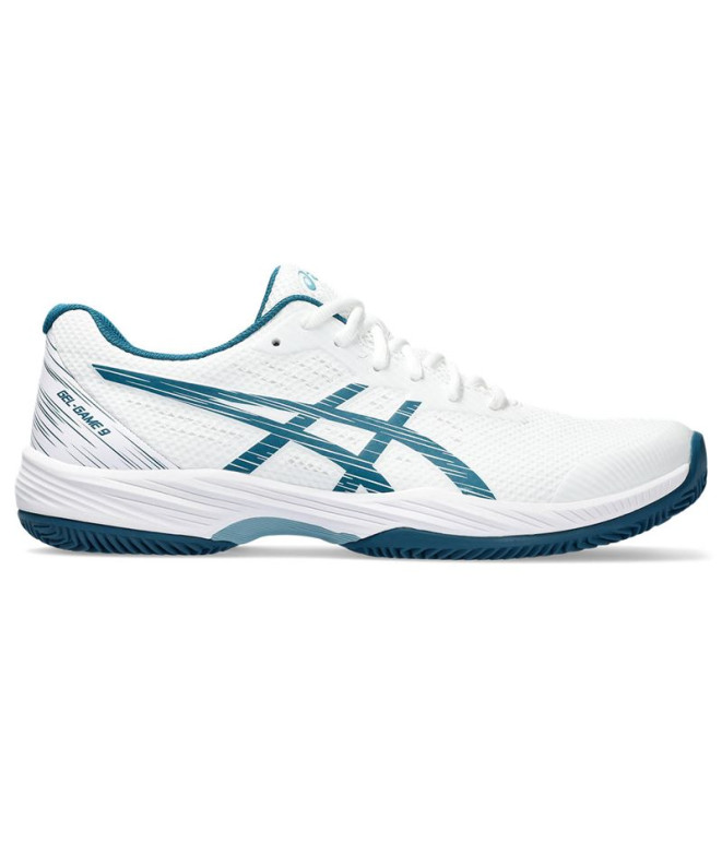 Chaussures Tennis Gel Homme de ASICS -Game 9 Clay/Oc White/Restful Teal