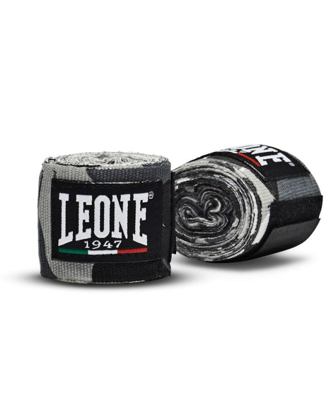 Ligaduras de boxe semi elásticas Leone Camo cinzento